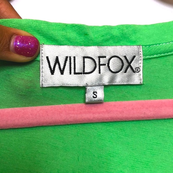 WILDFOX one-of-a-kind green palm tree t-shirt 💚 - Picture 3 of 7